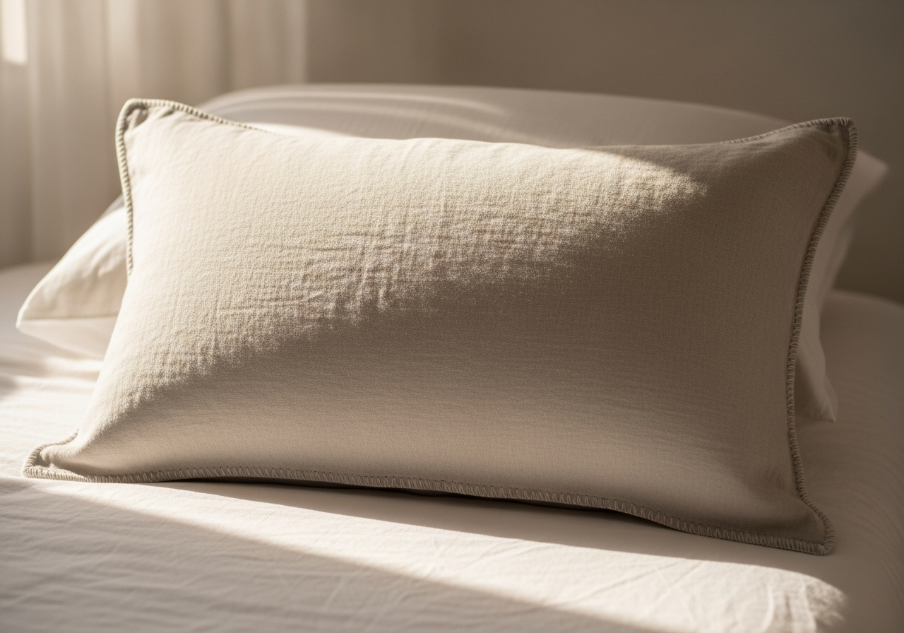 Льняная наволочка ручной работы